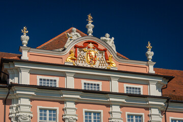 Fototapeta premium Facade of the New Palace in the city of Meersburg, Germany