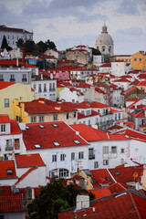View of Alfama district from the Miradouro de Santa Luzia viewpoint, Lisboa, Portugal