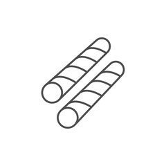 Reinforcing bar line outline icon
