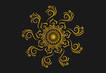 Fototapeta premium luxury ornamental mandala design for background. creative luxury decorative mandala design. mandala background for decoration. golden mandala background