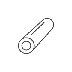 Steel pipe line outline icon