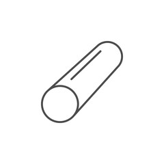 Metal round bar line icon