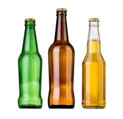 Green, Brown and yellow bottles
