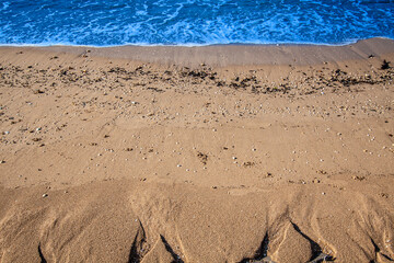 sand surface and sea for background