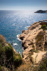 Fototapeta na wymiar Rocky cove in Costa Brava, Tossa de Mar, Spain