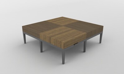 Center coffee Table furniture 3D Rendering