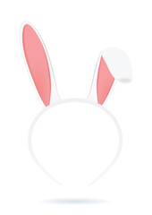 Rabbit ears head band. vector illustration