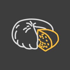 Goat Cheese vector flat icon. Farm animal sign