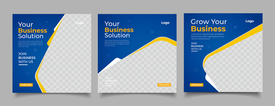 Digital business marketing banner for social media post template 