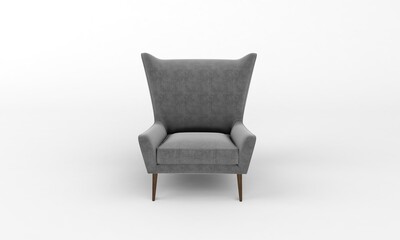 Chair Front View furniture 3D Rendering