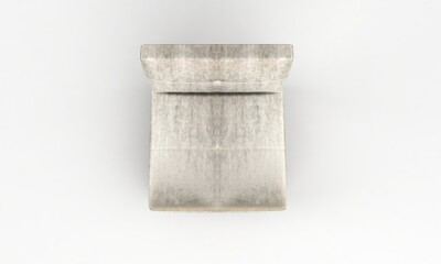 Single Sofa Chair front View furniture 3D Rendering