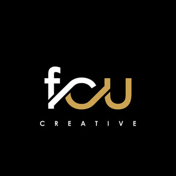 FCU Letter Initial Logo Design Template Vector Illustration