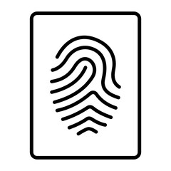 Forensic test Vector Icon Design, Criminal Identification Symbol on white background, Law Firm and Legal institutions Stock illustration, Finger Print Evidence Concept