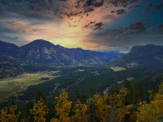 Wonderful sky over the landscape