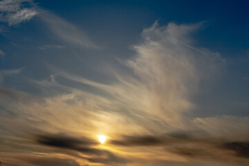 Fototapeta premium Colorful sky at sunset, background. 