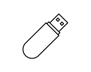 USB Wireless receiver icon - vector minimal USB Wi-Fi adapter concept symbol or design element