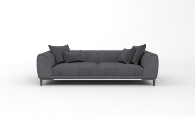 Sofa View furniture 3D Rendering