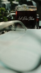 Coffee mug with inscription for the glory of God for daily inspiration 