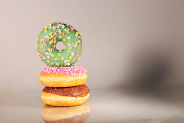 fresh colorful donuts