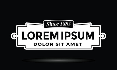 Fototapeta premium logo abstract, black and white, vector illustration 