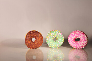 fresh colorful donuts