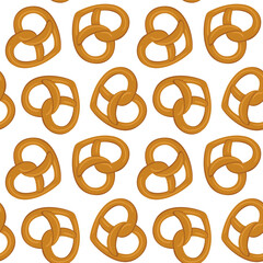 Obraz premium Baking pattern. A set of pastries from a bakery or pastry shop. Bakery or cafe concept. Vector illustration.