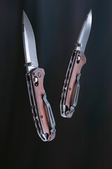 Hand crafted steel folding knife