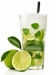 Mojito Cocktail on white Background - Isolated