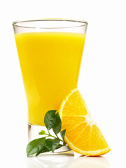 Orange Juice on white Background - Isolated