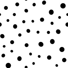 Irregular polka dots seamless pattern. Circle shapes texture background.