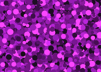 Purple circles background. Purple confetti. Vector illustration.