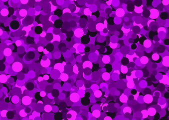 Purple circles background. Purple confetti. Vector illustration.