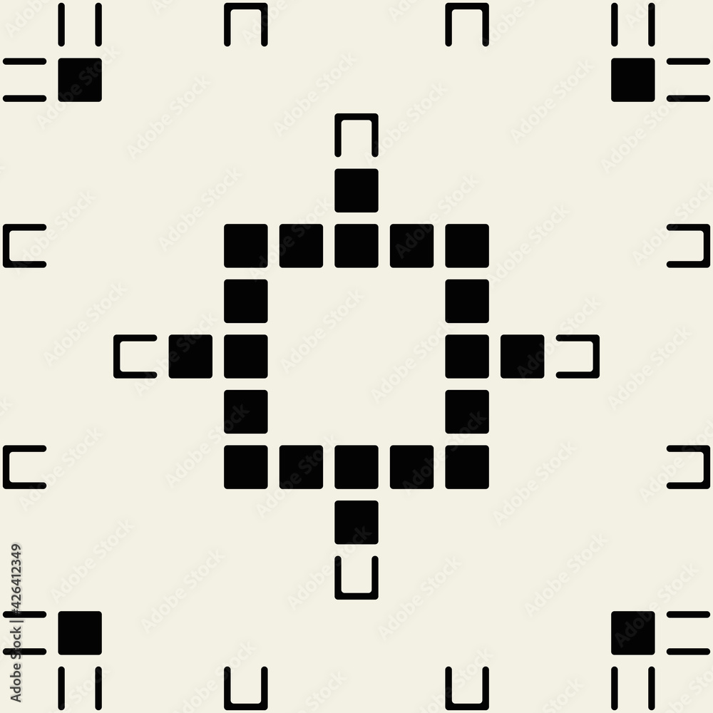 Poster Pixels are displayed from the monitor. Simle ornament.