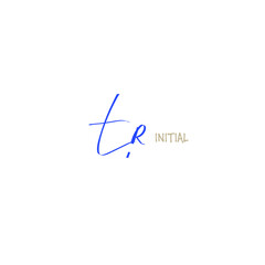 Initial tr beauty monogram and elegant logo design