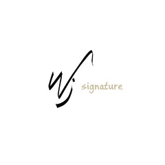 Initial wj beauty monogram and elegant logo design