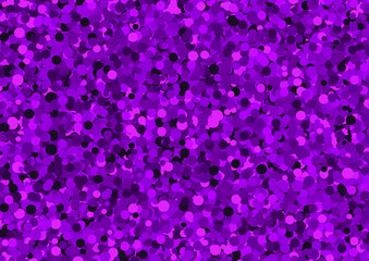 Purple circles background. Purple confetti. Vector illustration.