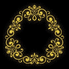 Retro shiny frame or border. Vector illustration.