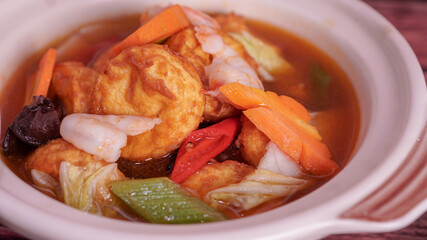 claypot tofu seafood