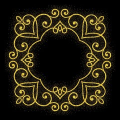 Retro shiny frame or border. Vector illustration.