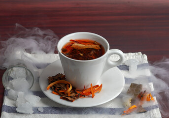 Indonesian traditional drink wedang uwuh 