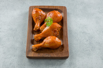 Raw marinated chicken