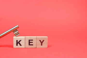 key word written in wooden letters 