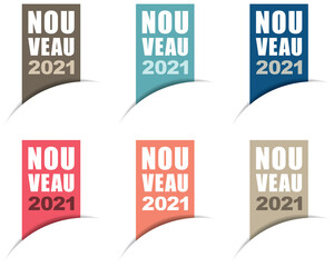 NOUVEAU 2021 &Eacute;TIQUETTE VERTICALE
