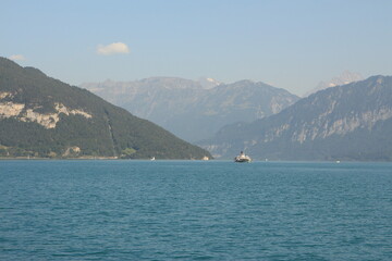 Lake Thun near the Interlaken in Switzerland.