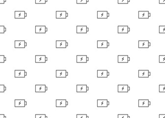 Linear battery. Seamless pattern. For the design of gift paper.