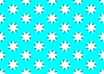 White star on a birch background. Seamless pattern. For the design of gift paper.