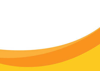 Yellow wave curves lines on a white background.