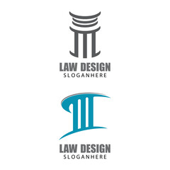 justice law Logo Template vector illsutration design