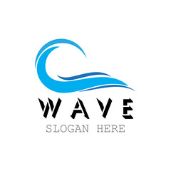 Water wave icon vector illustration design logo