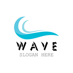 Obraz premium Water wave icon vector illustration design logo